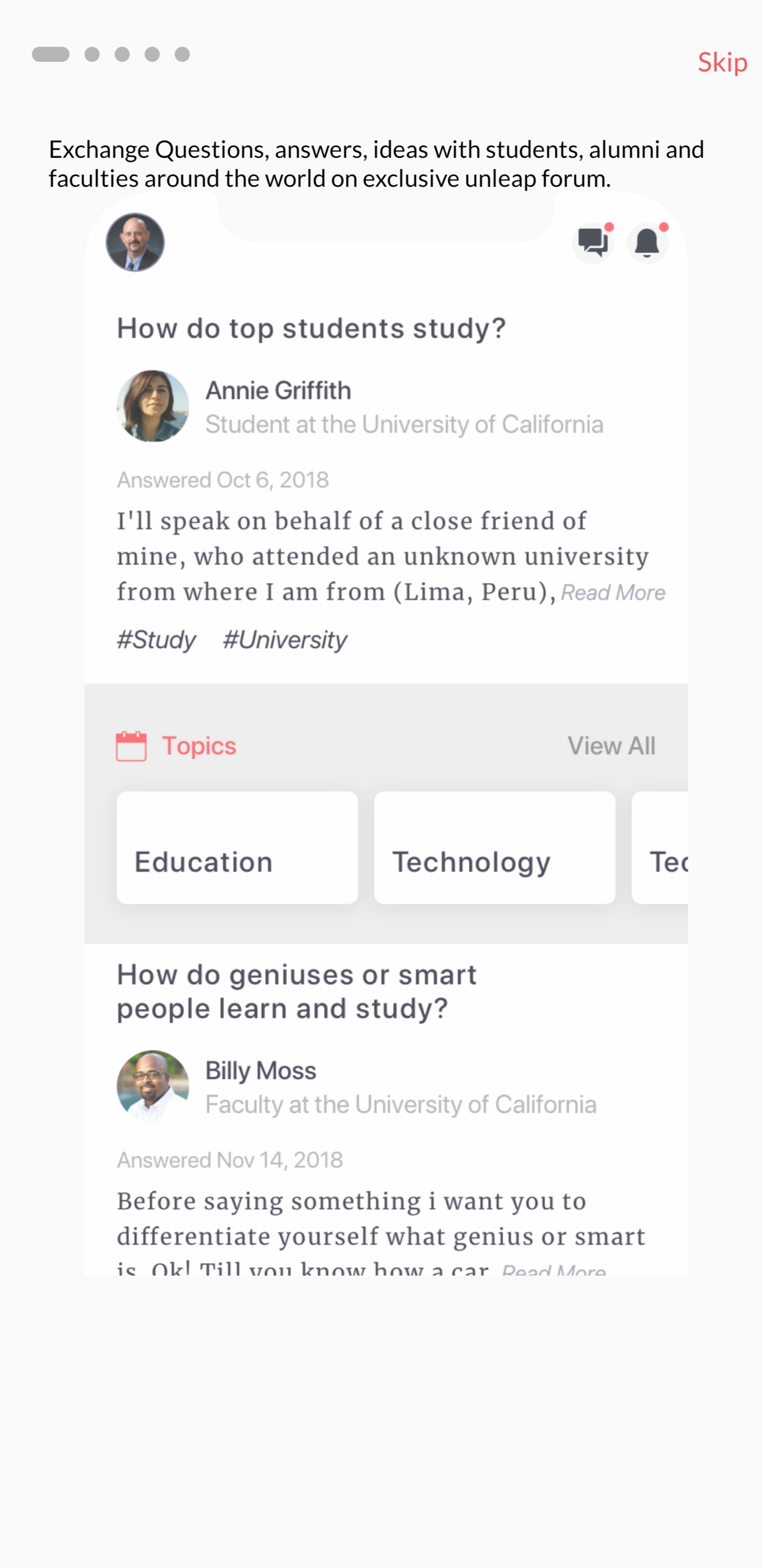 Original Uneleap Forum screenshot